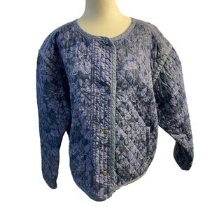Gap Quilted Cotton Jacket  Abstract Floral 
Size Large